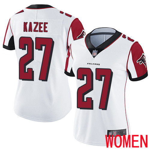 Atlanta Falcons Limited White Women Damontae Kazee Road Jersey NFL Football #27 Vapor Untouchable